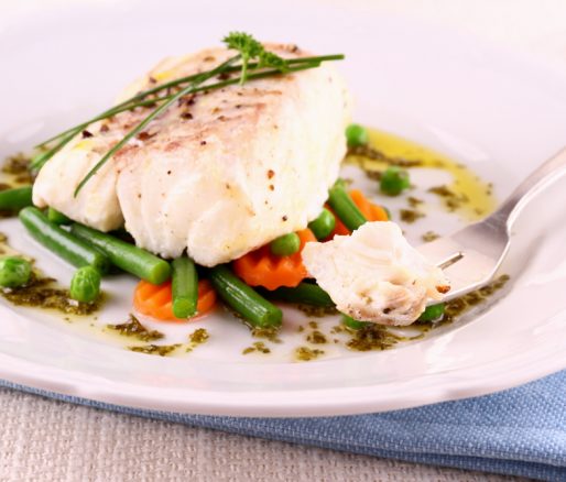 Baked Cod with Baby Potatoes and Green Beans