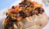 Baked Potato with Rice and Chilli Beans