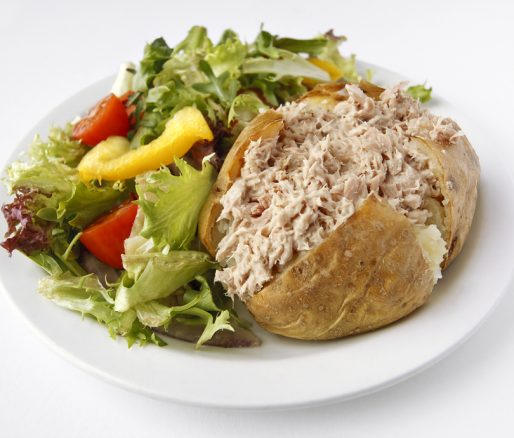 Baked Potato with Tuna and Salad