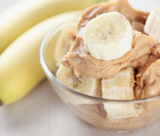 Banana with 2 Spoonfuls of Peanut Butter