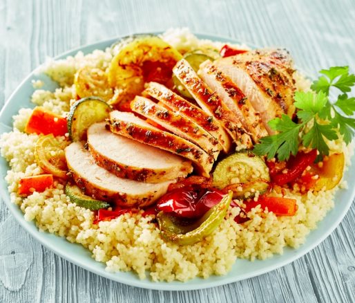 Chicken Couscous and Red Pepper