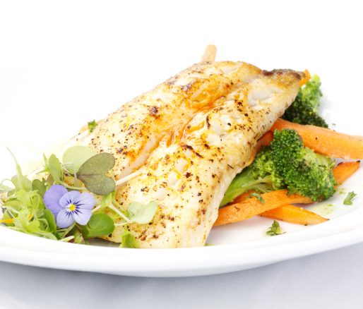 Grilled Haddock with Sweet Potato and Broccoli