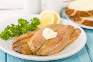 Grilled Kippers with Lemon and Gluten Free Toast