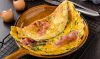 Ham Omelette with Spinach Salad