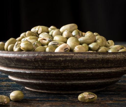 Handful of Roast Edamame Beans