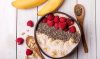 Muesli with Banana, Berries and Chia Seeds (soya milk)