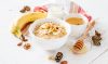 Porridge with Banana and Spoon of Honey