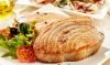 Tuna Steak with Leafy Green Salad and Quinoa